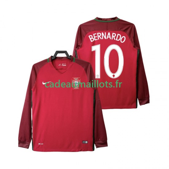 Portugal Maillot avec flocage BERNARDO 10 Rétro Domicile 2016 ,Homme ML