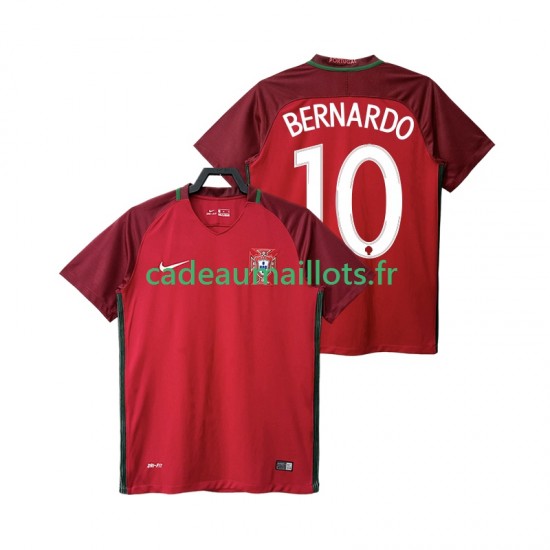 Portugal Maillot avec flocage BERNARDO 10 Rétro Domicile 2016 ,Homme MC