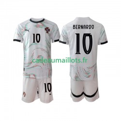 Portugal Maillot avec flocage Bernardo Silva 10 Extérieur 2025-2026 ,Tenue Enfant MC