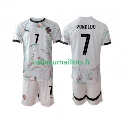 Portugal Maillot avec flocage Cristiano Ronaldo 7 Extérieur 2025 ,Tenue Enfant MC