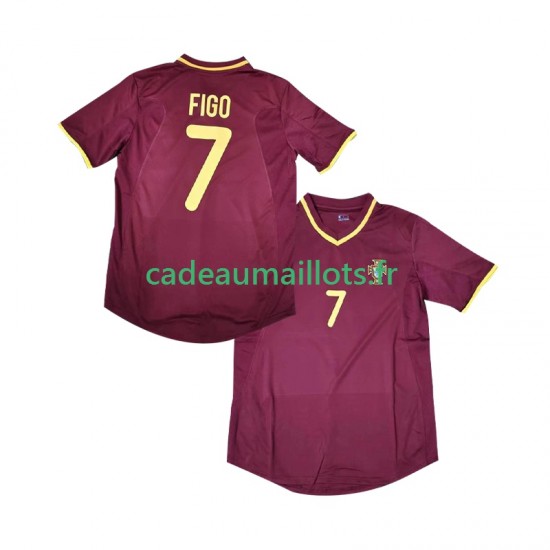 Portugal Maillot avec flocage Figo 7 Rétro Domicile 2022 ,Homme MC
