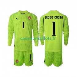 Portugal Maillot avec flocage Diogo Costa 1 Gardien Domicile 2025 ,Tenue Enfant ML