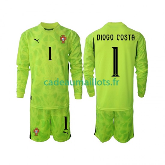 Portugal Maillot avec flocage Diogo Costa 1 Gardien Domicile 2025 ,Tenue Enfant ML