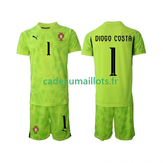 Portugal Maillot avec flocage Diogo Costa 1 Gardien Domicile 2025 ,Tenue Enfant MC