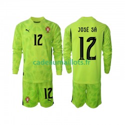 Portugal Maillot avec flocage Jose Sa 12 Gardien Domicile 2025 ,Tenue Enfant ML