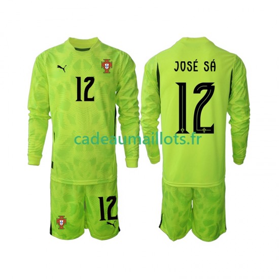 Portugal Maillot avec flocage Jose Sa 12 Gardien Domicile 2025 ,Tenue Enfant ML