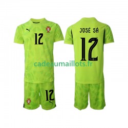 Portugal Maillot avec flocage Jose Sa 12 Gardien Domicile 2025 ,Tenue Enfant MC