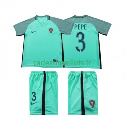 Portugal Maillot avec flocage PEPE 3 Rétro Extérieur 2016 ,Tenue Enfant MC