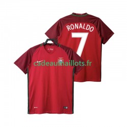 Portugal Maillot avec flocage RONALDO 7 Rétro Domicile 2016 ,Homme MC