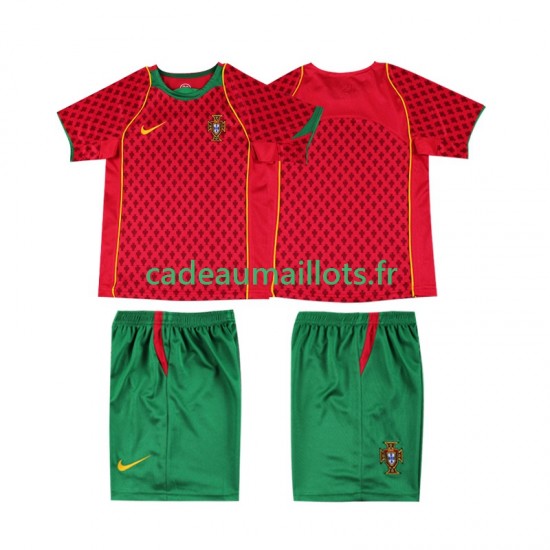 Portugal Maillot avec flocage Rétro Domicile 1999 ,Tenue Enfant MC