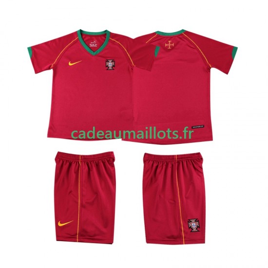 Portugal Maillot avec flocage Rétro Domicile 2006 ,Tenue Enfant MC