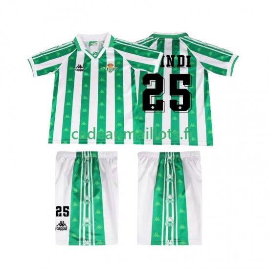 Real Betis Maillot avec flocage FINIDI 25 Rétro Domicile 1996 2004 ,Tenue Enfant MC