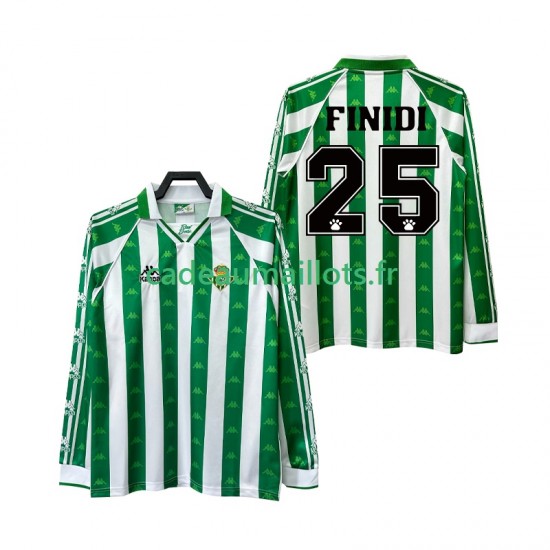 Real Betis Maillot avec flocage FINIDI 25 Rétro Domicile 1996 2004 ,Homme ML