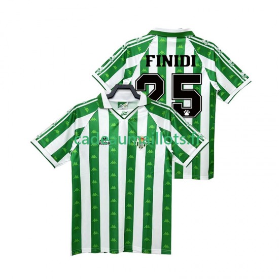 Real Betis Maillot avec flocage FINIDI 25 Rétro Domicile 1996 2004 ,Homme MC