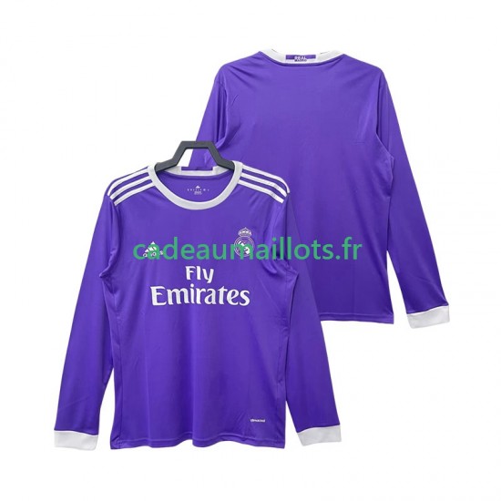 Real Madrid Maillot avec flocage Rétro Extérieur 2016 2017 ,Homme ML