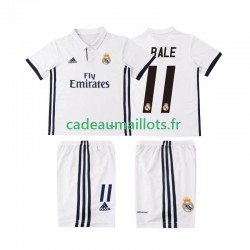 Real Madrid Maillot avec flocage BALE 11 Rétro Domicile 2016 2017 ,Tenue Enfant MC