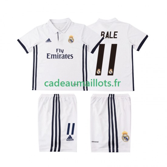 Real Madrid Maillot avec flocage BALE 11 Rétro Domicile 2016 2017 ,Tenue Enfant MC