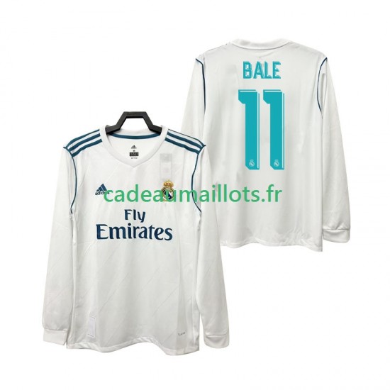 Real Madrid Maillot avec flocage BALE 11 Rétro Domicile 2017 2018 ,Homme ML