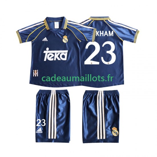 Real Madrid Maillot avec flocage BECERHAM 23 Rétro 3ème 1988 2002 ,Tenue Enfant MC