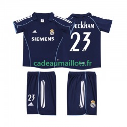 Real Madrid Maillot avec flocage BECKHAM 23 Rétro Extérieur 1998 2006 ,Tenue Enfant MC