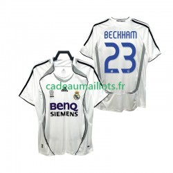 Real Madrid Maillot avec flocage BECKHAM 23 Rétro Domicile 2006 2007 ,Homme MC