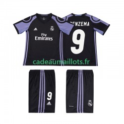 Real Madrid Maillot avec flocage BENZEMA 9 Rétro 3ème 2016 2017 ,Tenue Enfant MC