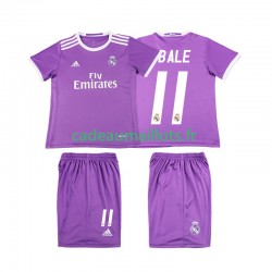 Real Madrid Maillot avec flocage Bale 11 Rétro Extérieur 2016 2017 ,Tenue Enfant MC