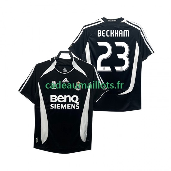 Real Madrid Maillot avec flocage Beckham 23 Rétro 3ème 2006 2007 ,Homme MC