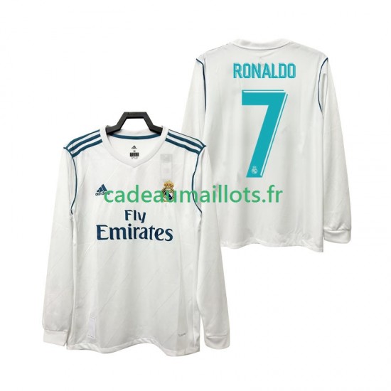 Real Madrid Maillot avec flocage CRISTIANO RONALDO 7 Rétro Domicile 2017 2018 ,Homme ML