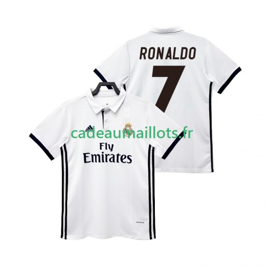 Real Madrid Maillot avec flocage CRISTIANO RONALDO 7 Rétro Domicile 2017 2018 ,Homme MC