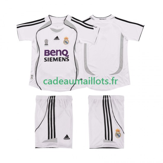 Real Madrid Maillot avec flocage Rétro Domicile 2006 2007 ,Tenue Enfant MC
