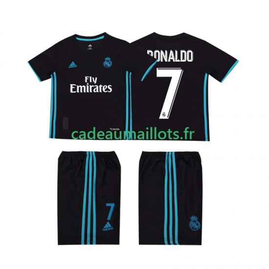 Real Madrid Maillot avec flocage Cristiano Ronaldo 7 Rétro Extérieur 2017 2018 ,Tenue Enfant MC