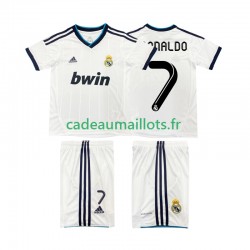 Real Madrid Maillot avec flocage Cristiano Ronaldo 7 Rétro Domicile 2012 2013 ,Tenue Enfant MC