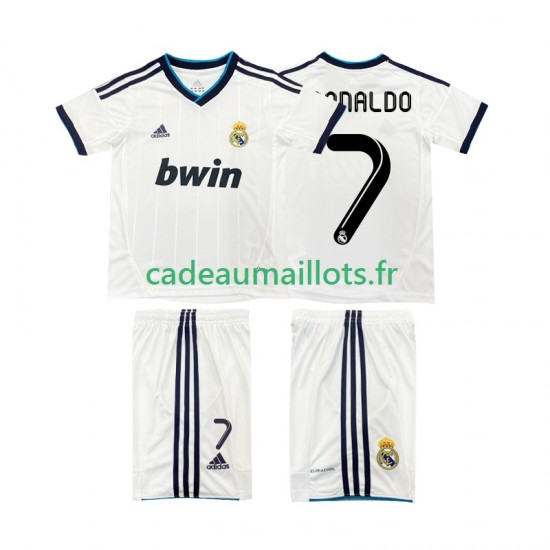 Real Madrid Maillot avec flocage Cristiano Ronaldo 7 Rétro Domicile 2012 2013 ,Tenue Enfant MC