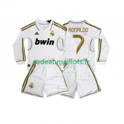 Real Madrid Maillot avec flocage Cristiano Ronaldo 7 Rétro Domicile 2011 2012 ,Tenue Enfant ML