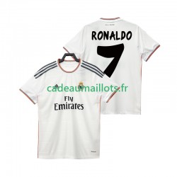Real Madrid Maillot avec flocage Cristiano Ronaldo 7 Rétro Domicile 2013 2014 ,Homme MC