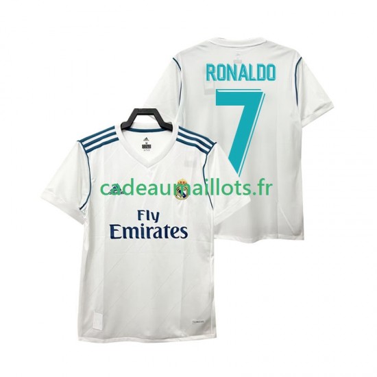 Real Madrid Maillot avec flocage Cristiano Ronaldo 7 Rétro Domicile 2017 ,Homme MC Real Madrid Maillot avec flocage Cristiano Ronaldo 7 Rétro Domicile 2017 ,Homme MC