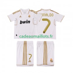 Real Madrid Maillot avec flocage Cristiano Ronaldo 7 Rétro Domicile 2011 2012 ,Tenue Enfant MC