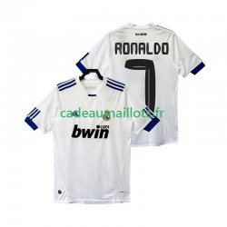 Real Madrid Maillot avec flocage Cristiano Ronaldo 7 Rétro Domicile 2010 2011 ,Homme MC