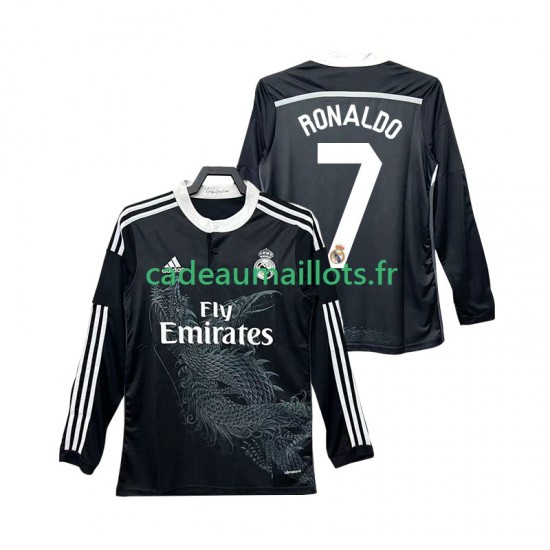 Real Madrid Maillot avec flocage Cristiano Ronaldo 7 Rétro 3ème 2014 2015 ,Homme ML