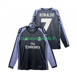 Real Madrid Maillot avec flocage Cristiano Ronaldo 7 Rétro 3ème 2016 2017 ,Homme ML