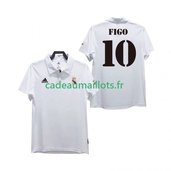 Real Madrid Maillot avec flocage FIGO 10 Rétro Domicile 2010 2008 ,Homme MC