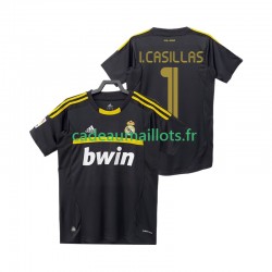 Real Madrid Maillot avec flocage I.CASILLAS 1 Gardien Rétro Extérieur 2011 2012 ,Homme MC