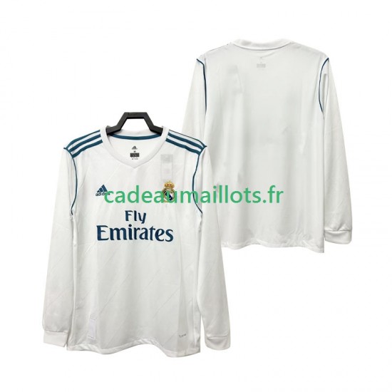 Real Madrid Maillot avec flocage Rétro Domicile 2017 2018 ,Homme ML