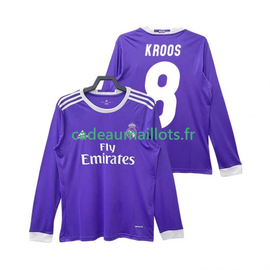Real Madrid Maillot avec flocage KROOS 8 Rétro Extérieur 2016 2017 ,Homme ML