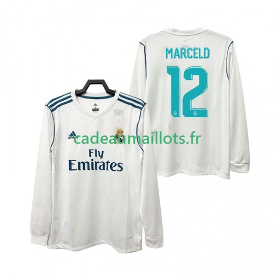 Real Madrid Maillot avec flocage MARCELD 12 Rétro Domicile 2017 2018 ,Homme ML