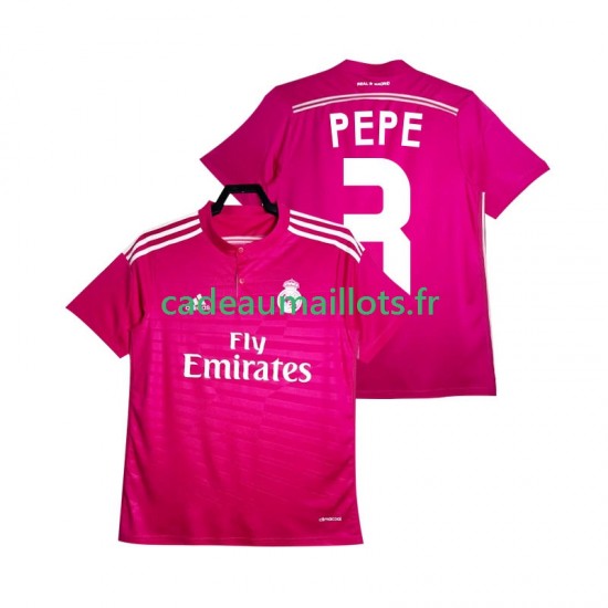 Real Madrid Maillot avec flocage PEPE 3 Rétro Extérieur 2014 2015 ,Homme MC Real Madrid Maillot avec flocage PEPE 3 Rétro Extérieur 2014 2015 ,Homme MC