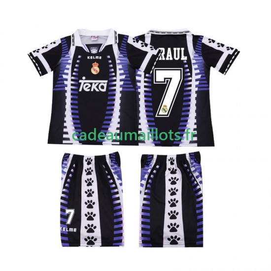 Real Madrid Maillot avec flocage RAUL 7 Rétro 3ème 2004 1988 ,Tenue Enfant MC