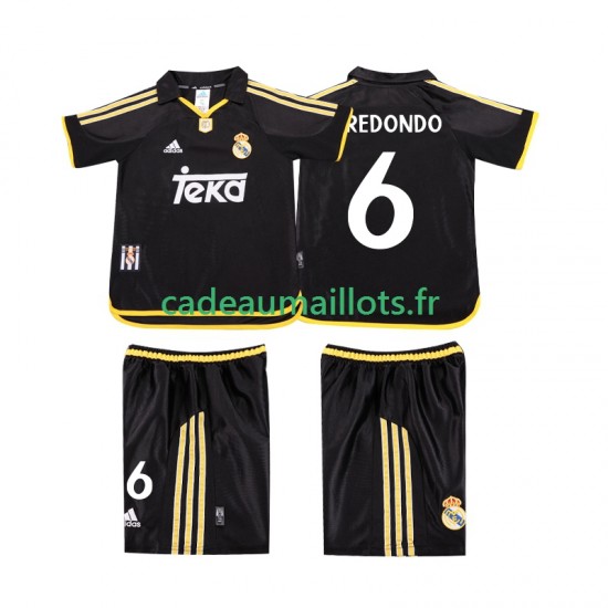 Real Madrid Maillot avec flocage REDONDO 6 Rétro Extérieur 2002 2011 ,Tenue Enfant MC
