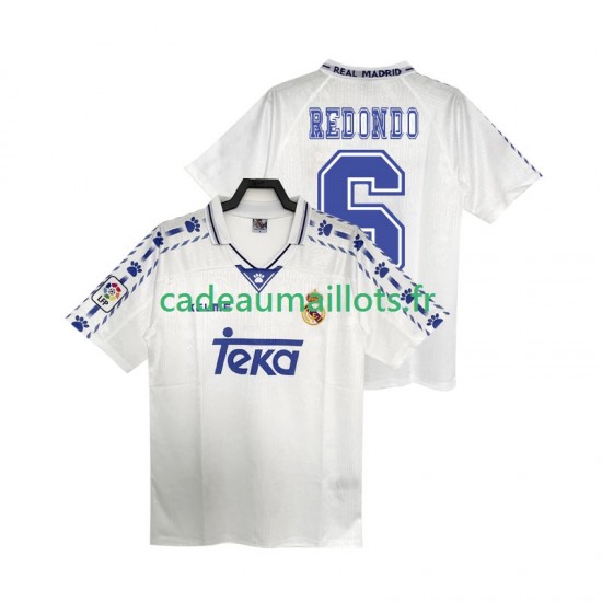 Real Madrid Maillot avec flocage REDONDO 6 Rétro Domicile 1996 2004 ,Homme MC